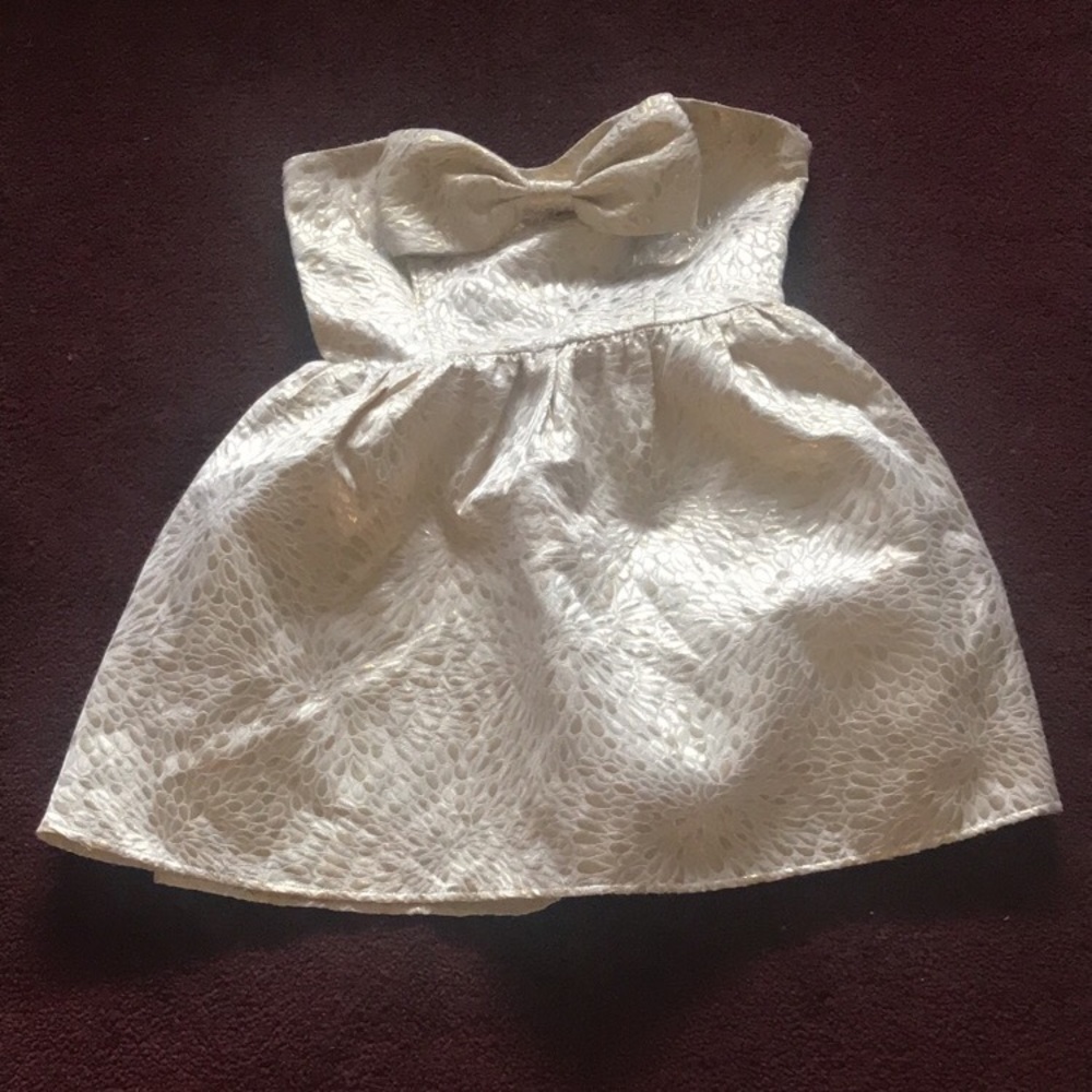 White and gold dress